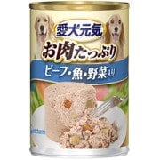 愛犬元気 缶 ビーフ魚野菜入り 375g