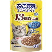 ねこ元気 パウチ13歳以上まぐろ入りかつお60g