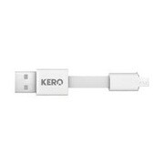 充電ケーブル マイクロUSBコネクタ ホワイト KERO Nomad microUSBケーブル WH