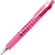 多機能ペン サラサマルチ ボール径:0.4mm ノック式 インク色:4色(黒・青・赤・緑) シャープペン芯径:0.5mm 本体色:ピンク 可動式バインダークリップ搭載 グラスカット加工 J4SAS11-P