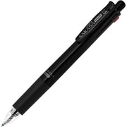 多機能ペン サラサマルチ ボール径:0.5mm ノック式 インク色:4色(黒・青・赤・緑) シャープペン芯径:0.5mm 本体色:黒 可動式バインダークリップ搭載 グラスカット加工 J4SA11-BK
