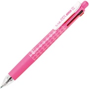 多機能ペン サラサマルチ ボール径:0.5mm ノック式 インク色:4色(黒・青・赤・緑) シャープペン芯径:0.5mm 本体色:ピンク 可動式バインダークリップ搭載 グラスカット加工 J4SA11-P