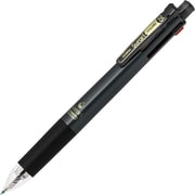 多機能ペン スラリマルチ ボール径:0.5mm ノック式 インク色:4色(黒・青・赤・緑) シャープペン芯径:0.5mm 本体色:黒 エマルジョン グラスカット加工 B4SAS11-BK