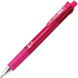 多機能ペン スラリマルチ ボール径：0.7mm ノック式 インク色：4色（黒・青・赤・緑） シャープペン芯径：0.5mm 本体色：ピンク エマルジョン グラスカット加工 B4SA11-P