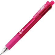 多機能ペン スラリマルチ ボール径:0.7mm ノック式 インク色:4色(黒・青・赤・緑) シャープペン芯径:0.5mm 本体色:ピンク エマルジョン グラスカット加工 B4SA11-P