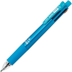 多機能ペン スラリマルチ ボール径：0.7mm ノック式 インク色：4色（黒・青・赤・緑） シャープペン芯径：0.5mm 本体色：ライトブルー エマルジョン グラスカット加工 B4SA11-LB