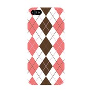ip5-0127-uvbase-cl Argyle Peach [iPhone5/5s用ケース]