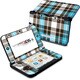 Nintendo 3DS LL Skin Turquoise Plaid [3DS LL用　ドレスアップシール]