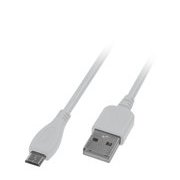 microUSB充電ケーブル 1m ホワイト GH-UCSMB1-WH