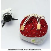 カメラ巾着袋M フラッグ/ワイン カメラ用インナーケース CKBM-FLWN