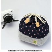 カメラ巾着袋M フラッグ/ネイビー カメラ用インナーケース CKBM-FLNA