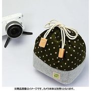 カメラ巾着袋M ポルカドット/フカミドリ カメラ用インナーケース CKBM-PDFM