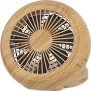 コンパクトデスク扇風機 Pieria(ピエリア) 3電源対応 ナチュラルウッド PPM-1085U(NWD)