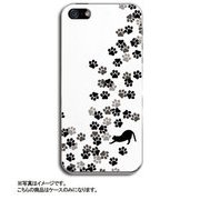ip5-0221-uvbase-cl 黒猫のあしあとがいっぱい [iPhone SE/5s/5用 ハードケース デザインケース]