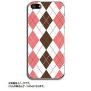 ip5-0127-uvbase-cl Argyle peach [iPhone SE/5s/5用 ハードケース デザインケース アーガイル]