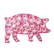 LMS-PIG-1B [デコレーションシール ピッグ(ライトローズ)]