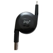 Lightningケーブル PQI アイ・ケーブル リトラクタブル ブラック 6PCI-008R0001A