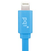 Lightningケーブル PQI アイ・ケーブル フラット90 ブルー 6PCS-008R0001A
