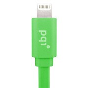 Lightningケーブル PQI アイ・ケーブル フラット90 グリーン 6PCS-008R0002A