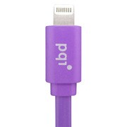 Lightningケーブル PQI アイ・ケーブル フラット90 パープル 6PCS-008R0003A