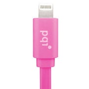 Lightningケーブル PQI アイ・ケーブル フラット90 ピンク 6PCS-008R0004A