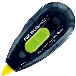 ホワイパースライド 裏から見えない修正テープ 本体 ブラック/グリーン WH-016P