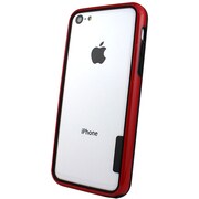 I5C05-13D175-07 [Fantastick Air Bumper for iPhone 5c Black×Red]