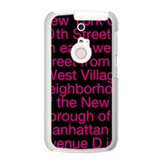 SoftBank 301F ARROWS A (アローズ) オリジナル デザイン スマホケース New York Typography ピンク 301F-YCM2P0002-78