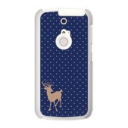 SoftBank 301F ARROWS A (アローズ) オリジナル デザイン スマホケース Dot Reindeer ブルー 301F-YCM2P0284-78