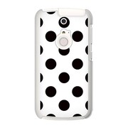 SoftBank 301F ARROWS A (アローズ) オリジナル デザイン スマホケース Dot Pattern クラシック Big ホワイト 301F-YCM2P0396-78