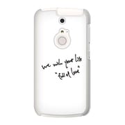 SoftBank 301F ARROWS A (アローズ) オリジナル デザイン スマホケース We wish your life Full of Love / White 301F-YCM2P0426-78