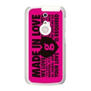 SoftBank 301F ARROWS A (アローズ) オリジナル デザイン スマホケース MADE IN LOVE pink design 301F-YCM2P0441-78