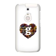 SoftBank 301F ARROWS A (アローズ) オリジナル デザイン スマホケース Lovegram Flower Heart white 301F-YCM2P0464-78