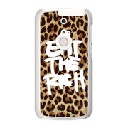 SoftBank 301F ARROWS A (アローズ) オリジナル デザイン スマホケース ヒョウ柄 EAT THE RICH 301F-YCM2P0799-78