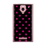 SoftBank 302SH AQUOS PHONE (アクオスフォン) 302SH-YCM2P0010-78 DotPatternブラック&ピンク