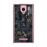 SoftBank 302SH AQUOS PHONE (アクオスフォン) 302SH-YCM2P0025-78 Newspaperブラック