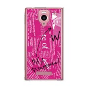 SoftBank 302SH AQUOS PHONE (アクオスフォン) 302SH-YCM2P0026-78 Newspaperピンク