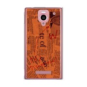 SoftBank 302SH AQUOS PHONE (アクオスフォン) 302SH-YCM2P0027-78 Newspaperオレンジ