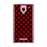 SoftBank 302SH AQUOS PHONE (アクオスフォン) 302SH-YCM2P0352-78 レッド&ブラック市松柄