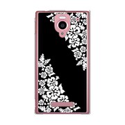 SoftBank 302SH AQUOS PHONE (アクオスフォン) 302SH-YCM2P0378-78 モノクロームハイビスカス