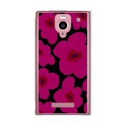 SoftBank 302SH AQUOS PHONE (アクオスフォン) 302SH-YCM2P0624-78 ルーズフラワーコレクションシルエットカラーズ♯10パッションピンク