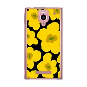 SoftBank 302SH AQUOS PHONE (アクオスフォン) 302SH-YCM2P0628-78 ルーズフラワーコレクションシルエットカラーズ♯50カークイエロー
