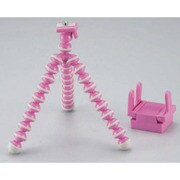 カメラ用 フリーアームスタンド スマートフォン対応ホルダー付 ピンク UM1503