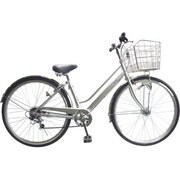 シティサイクル 軽快車 ノーパンクタイヤ 27型 外装6段変速 シルバー CHN-CC276PLHD-BAA