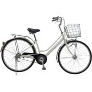 シティサイクル 軽快車 ノーパンクタイヤ 26型 内装3段変速 ホワイト FN-CC263ALBD-HD-BAA
