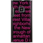 102P-YCM2P0002-78 [SoftBank 102P用 カバー NewYorkTypographyピンク]