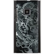 102P-YCM2P0061-78 [SoftBank 102P用 カバー 龍の咆哮 黒]
