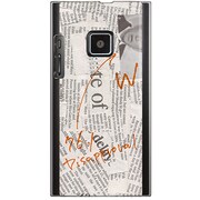 102P-YCM2P0065-78 [SoftBank 102P用 カバー Newspaperホワイト]