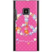102P-YCM2P0248-78 [SoftBank 102P用 カバー ピース＆ラブフラワー]