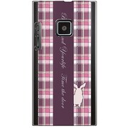 102P-YCM2P0257-78 [SoftBank 102P用 カバー チェック柄コレクションウサギ]